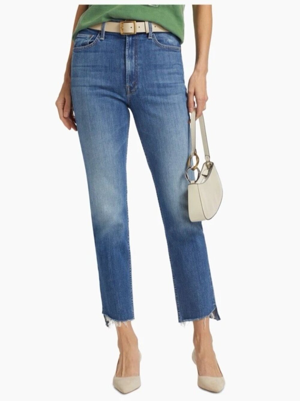MOTHER DENIM High-waisted Rider Ankle Step Fray Jeans SIZE 27 4